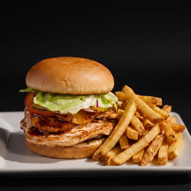 The Chicken Teriyaki Barn Burger.