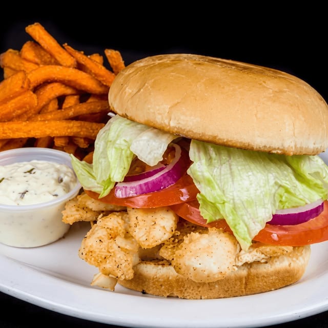 The Fish Barn Burger.