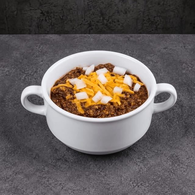Bowl of Homemade Chili.