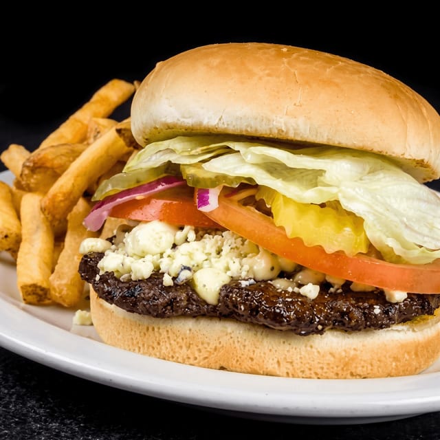 The Bleu Cheese Barn Burger.