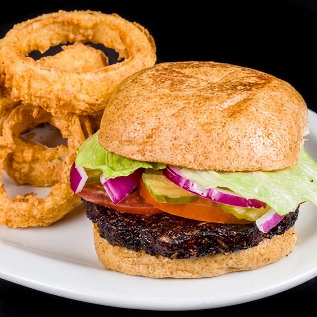 The Veggie Barn Burger.
