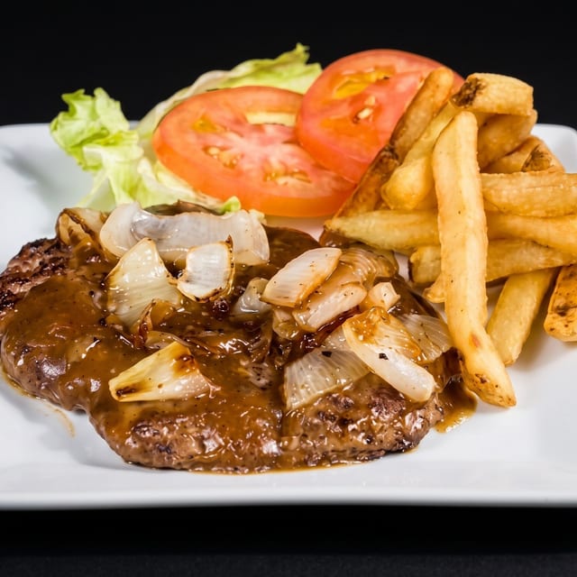 Hamburger Steak Plate.