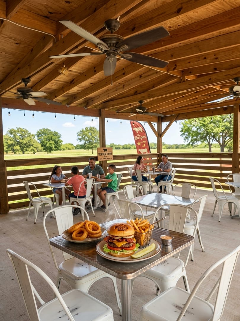 The Burger Barn Manvel patio